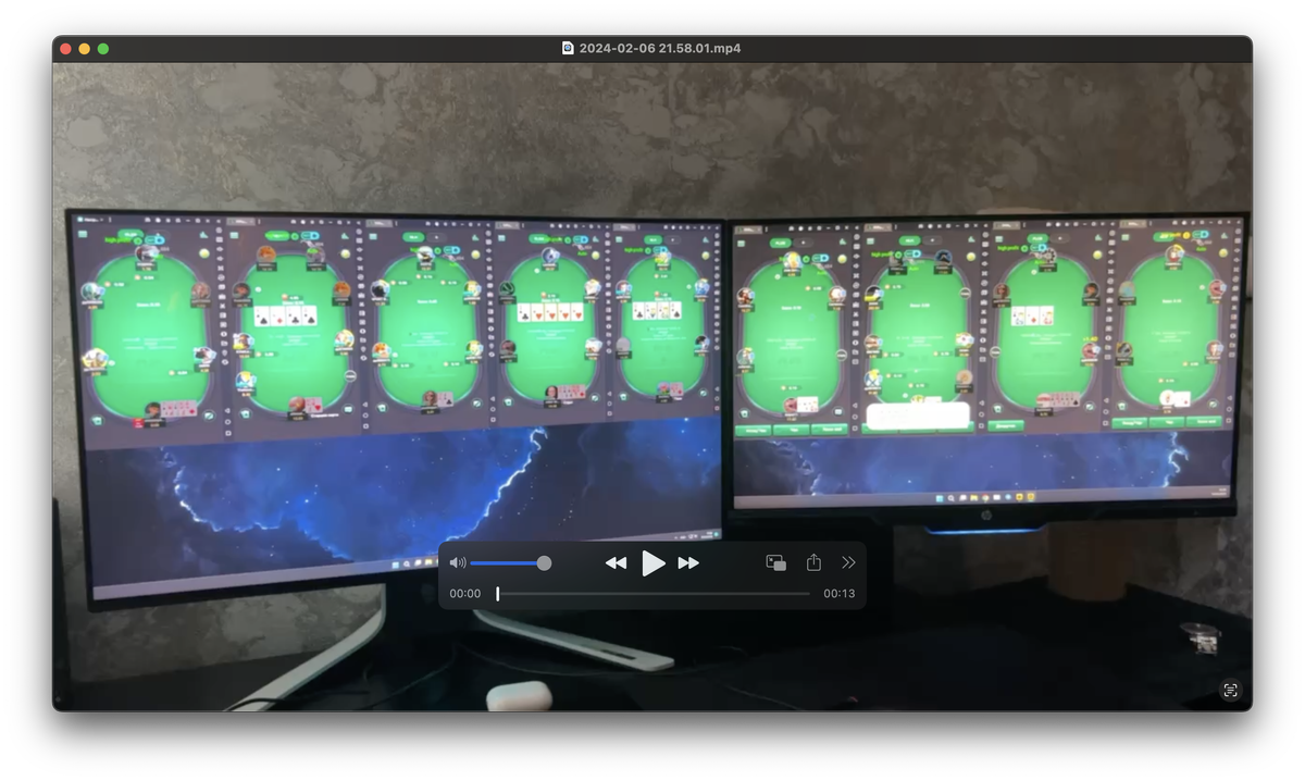 Пример фермы покерных ботов на PPPoker (9аккаунтов одновременно)
