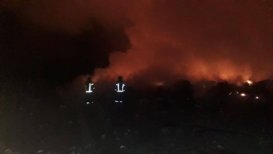    Пожар на полигоне. Источник: В курсе 22