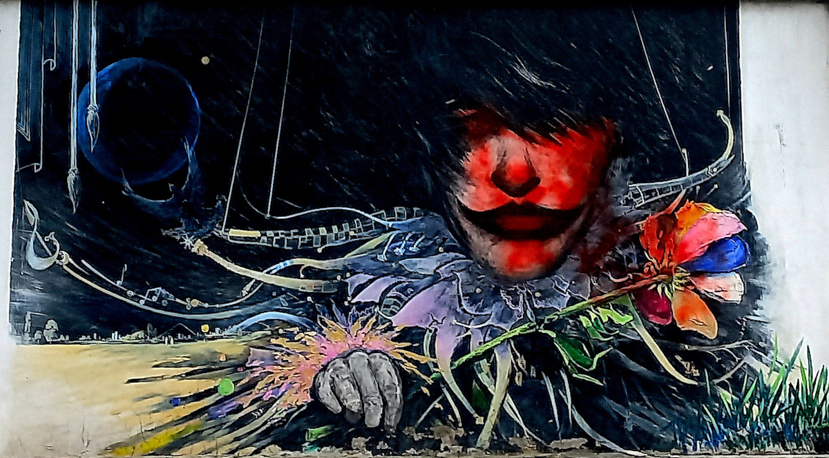 «Джокер». Граффити в Донецке. Фото 2024 года