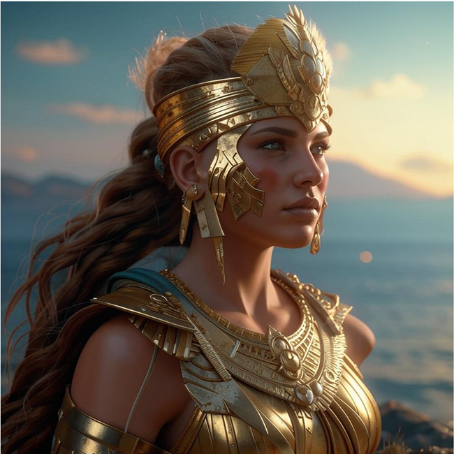 Ипполита, царица амазонок, в естественной среде обитания.