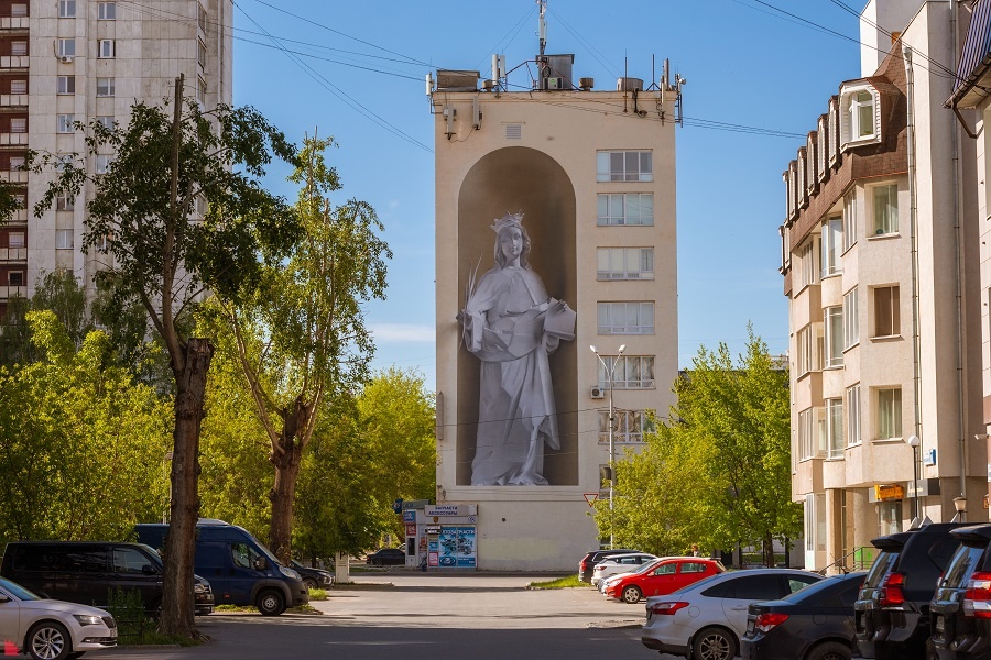 Мурал Святой Екатерины. Фото: Александр Ёжъ Осипов / ВКонтакте