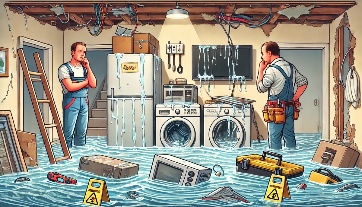 Как оценить ущерб бытовой технике и электронике после залива квартиры?