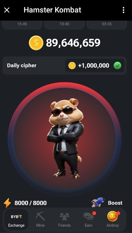 Шифр в Hamster kombat на сегодня