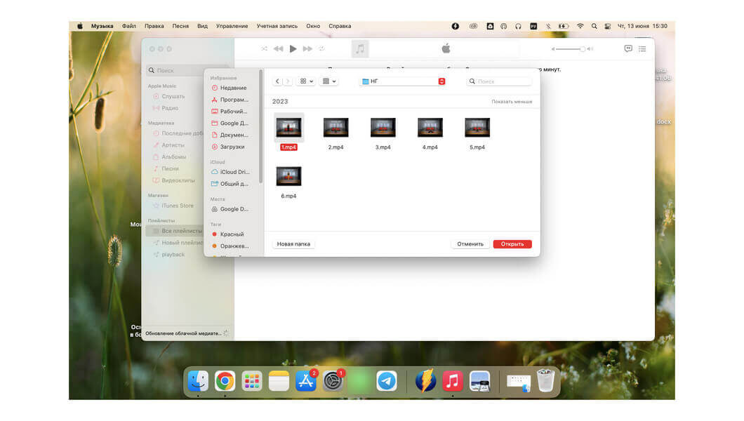 2. После этого найдите свой фильм и выберите его, нажав кнопку «Открыть». →