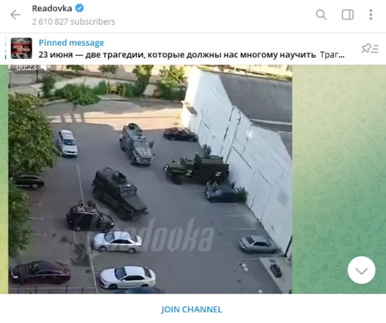    Скриншот: t.me/readovkanews