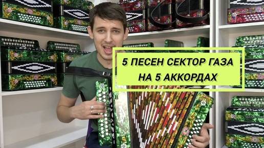 Всего пять аккордов и у тебя в репертуаре плюс 5 песен Сектора Газа под гармонь!