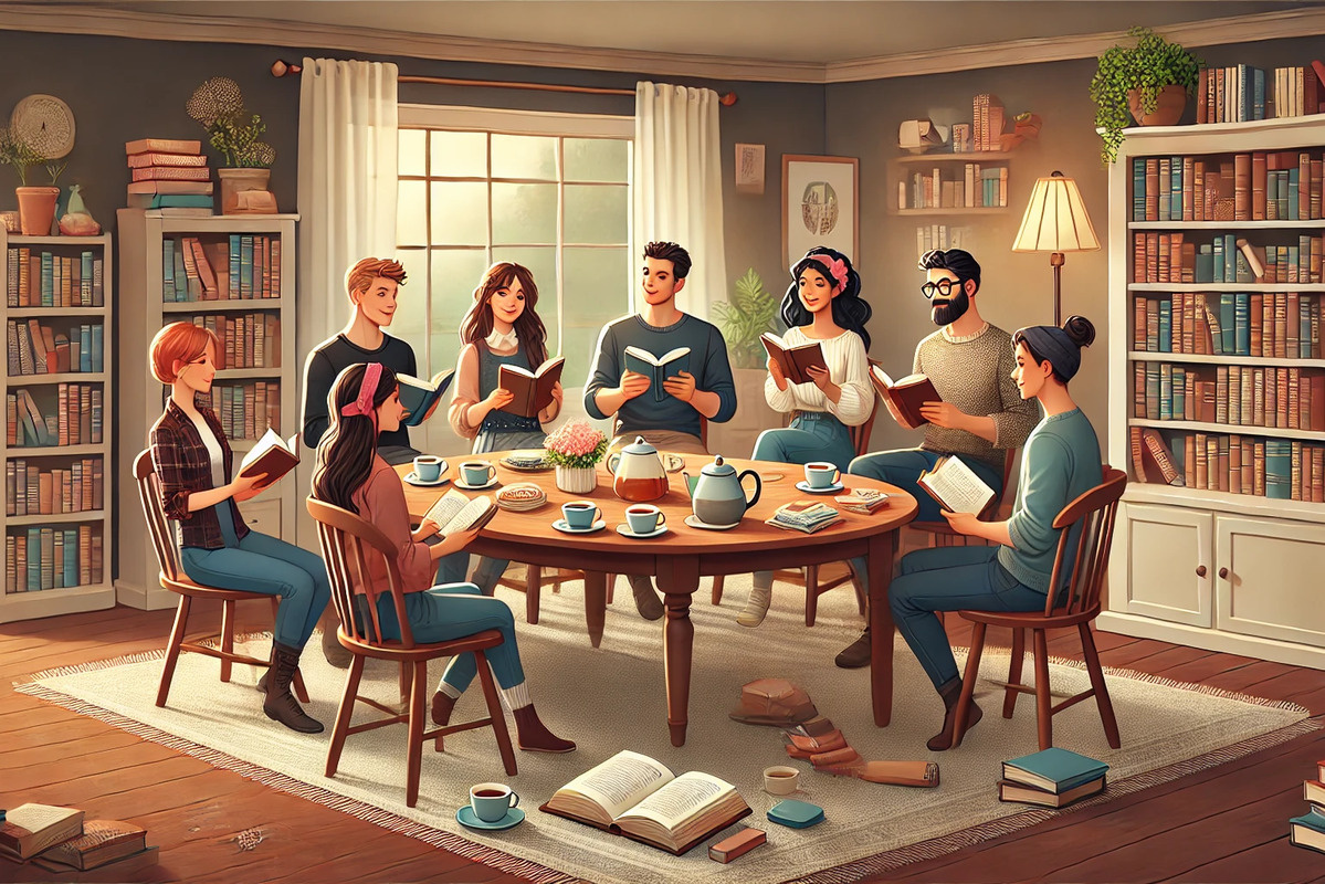    Обсудить новый роман Салли Руни за чаем с пирожным или что-то из Макса Фрая за чашечкой кофе — выбирать вам. Источник: нейросеть