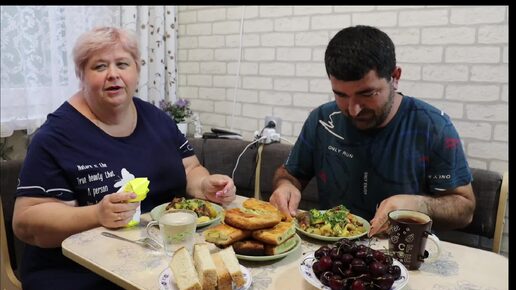 МУКБАНГ Вкусная димлама и аппетитный пирог с картошкой.