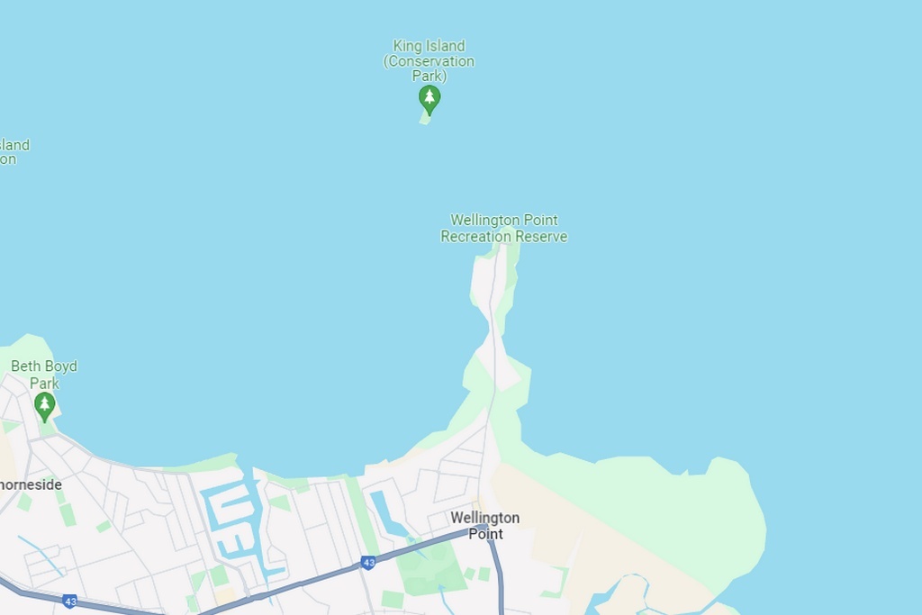 Кинг-Айлэнд и Веллингтон-Пойнт. Источник - Гугл-мэпс.
