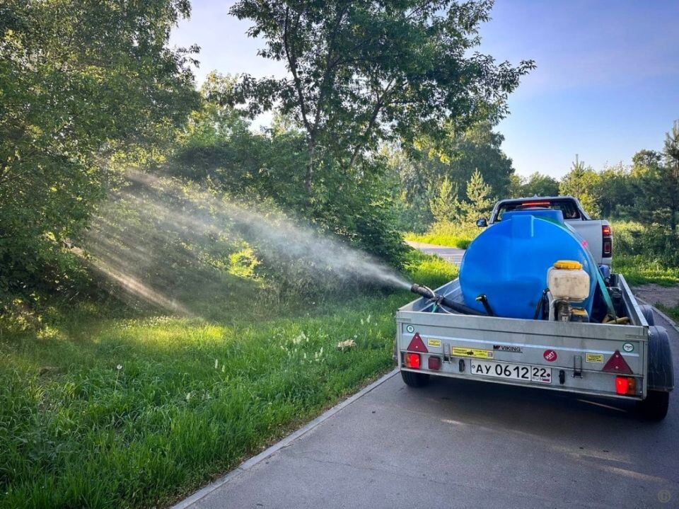    Обработка территории. Источник: Пресс-центр городской администрации