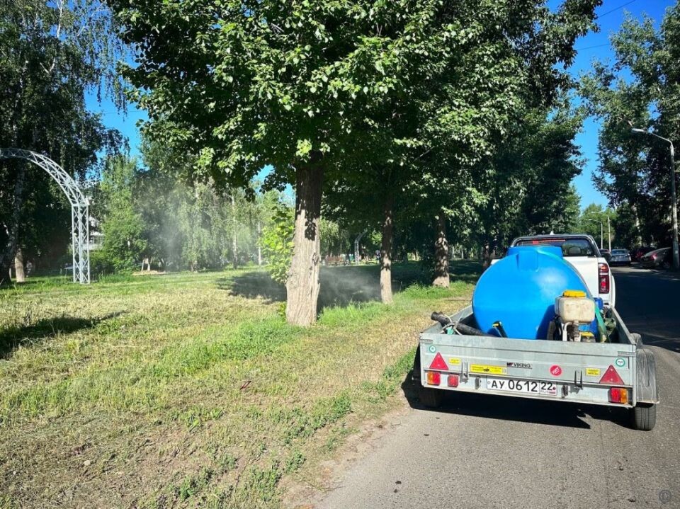    Обработка территорий от комаров. Источник: Пресс-центр городской администрации