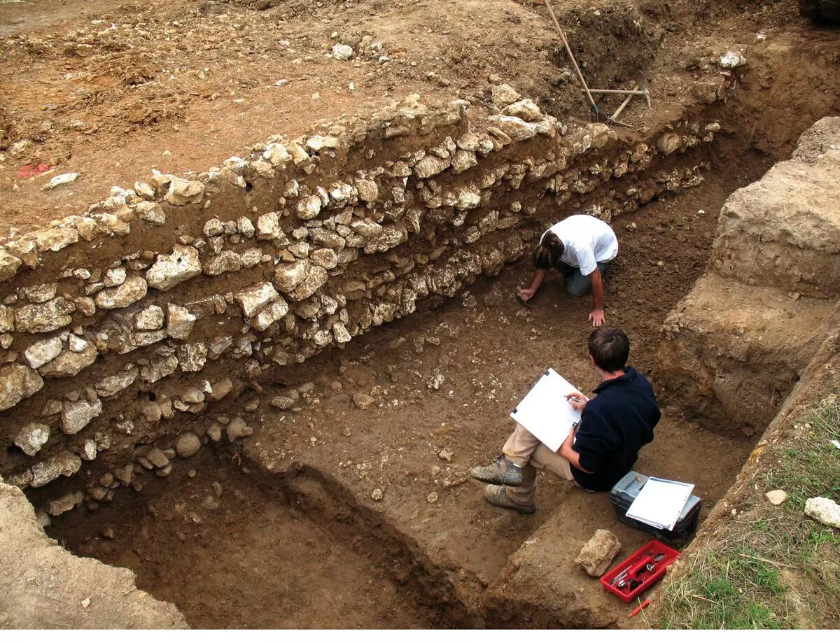 На раскопках