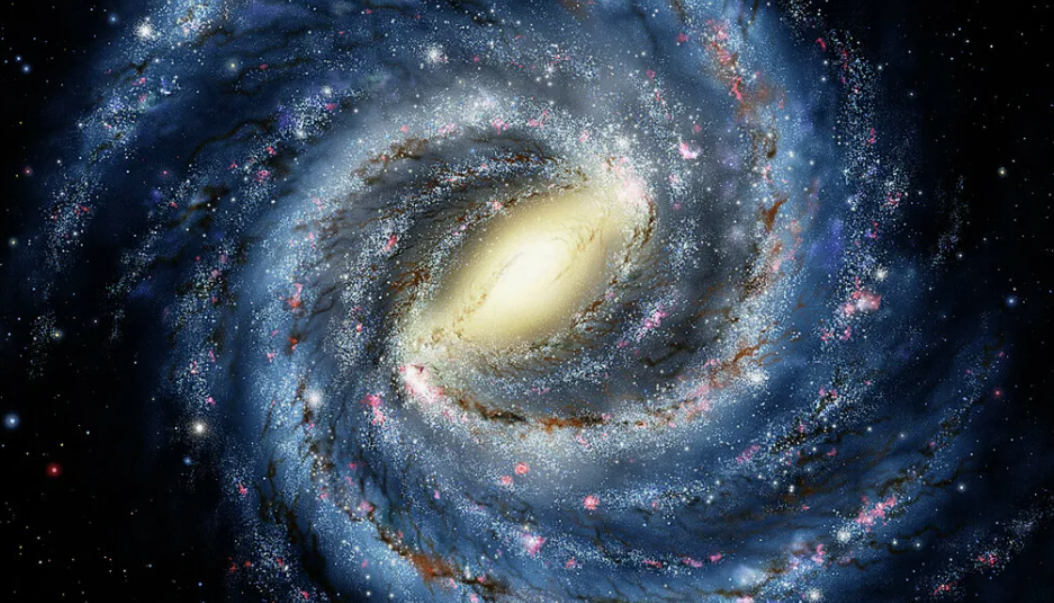 Обычно центр млечного пути визуализируют так