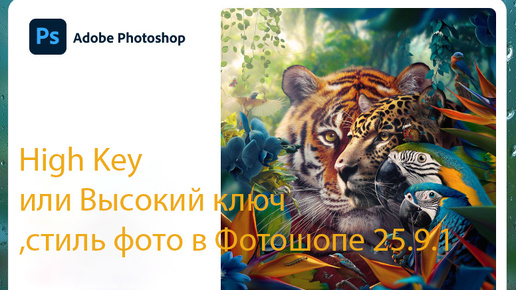 High Key или Высокий ключ ,стиль фото в Фотошопе 25.9.1