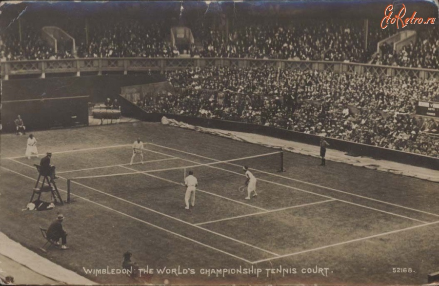 Ретро фотография с чемпиона Wimbledon