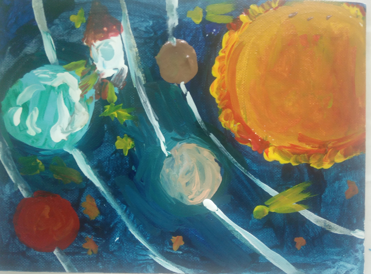 Космос. Кира 6 лет.