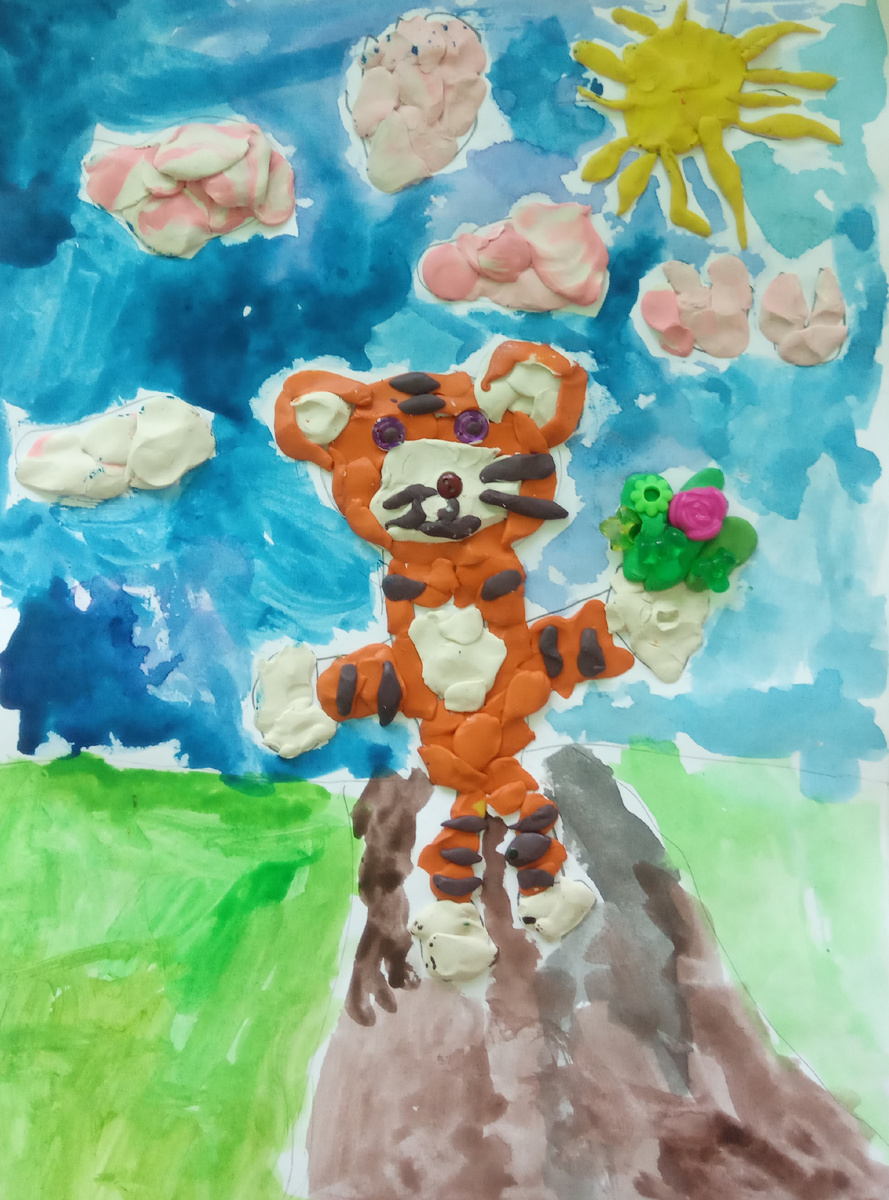 По дороге с облаками. Юля 5 лет.