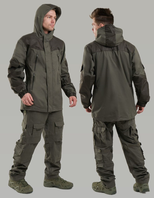 • Костюм предназначен для охоты и рыбалки, а также для активного туризма. • Изготовлен из прочной с высокой износостойкостью ткани.
• Отличная воздухопроницаемость и гигроскопичность, из-за чего тело в нем дышит, не создается эффект сауны.
• При стирке не садится.
• Капюшон регулируется по объему шнуром.
• Вентиляция в подмышечной зоне.
• Манжеты на рукавах притачные с резинкой.
• Центральная застежка на усиленной молнии.
• Брюки - прямые с притачным поясом на пуговице.
• Пояс с эластичной простроченной резинкой , дополнен шлевками под ремень.
• Застежка- молния под планку (гульфик).
• Два боковых кармана и два накладных кармана с молниями на бедрах.
• Снизу брюки на резинке.
