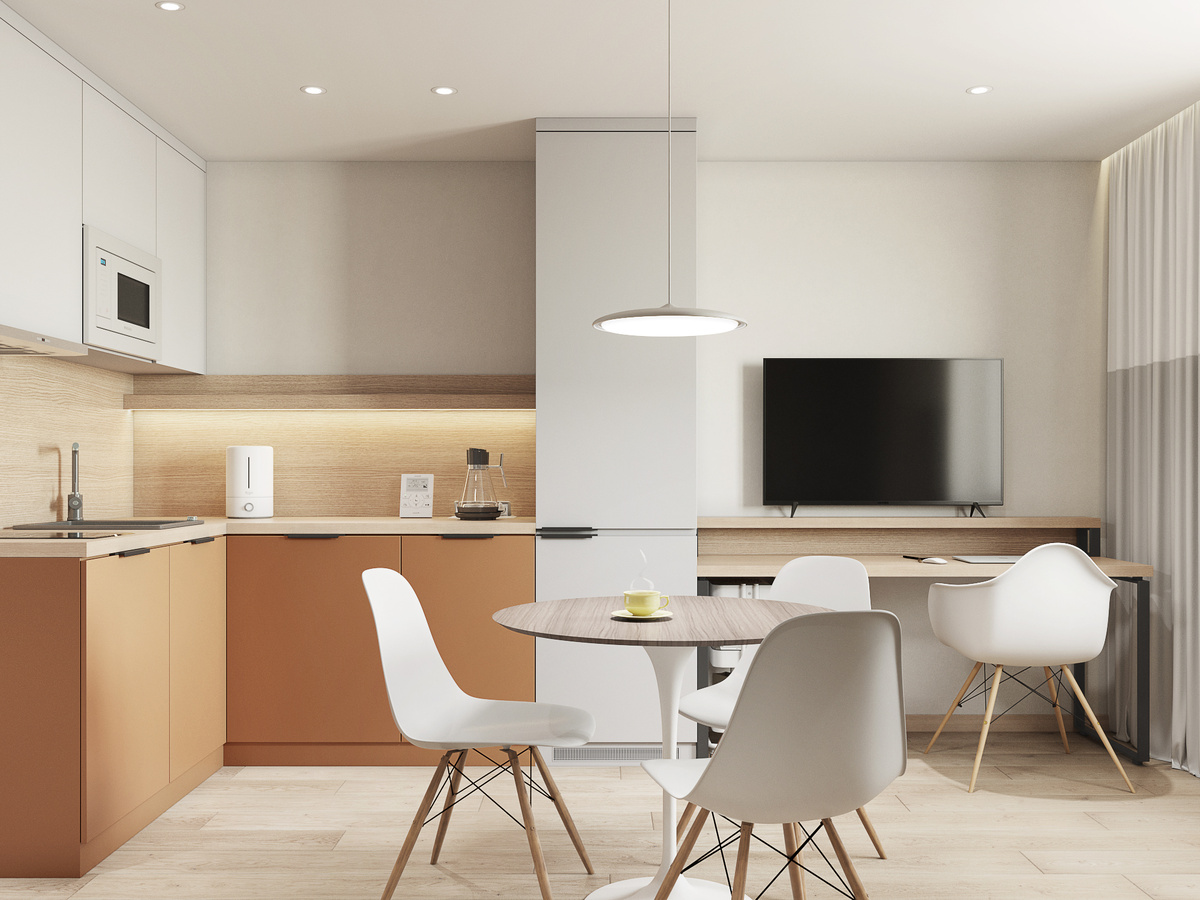 Апартаменты Well, один из вариантов меблировки.