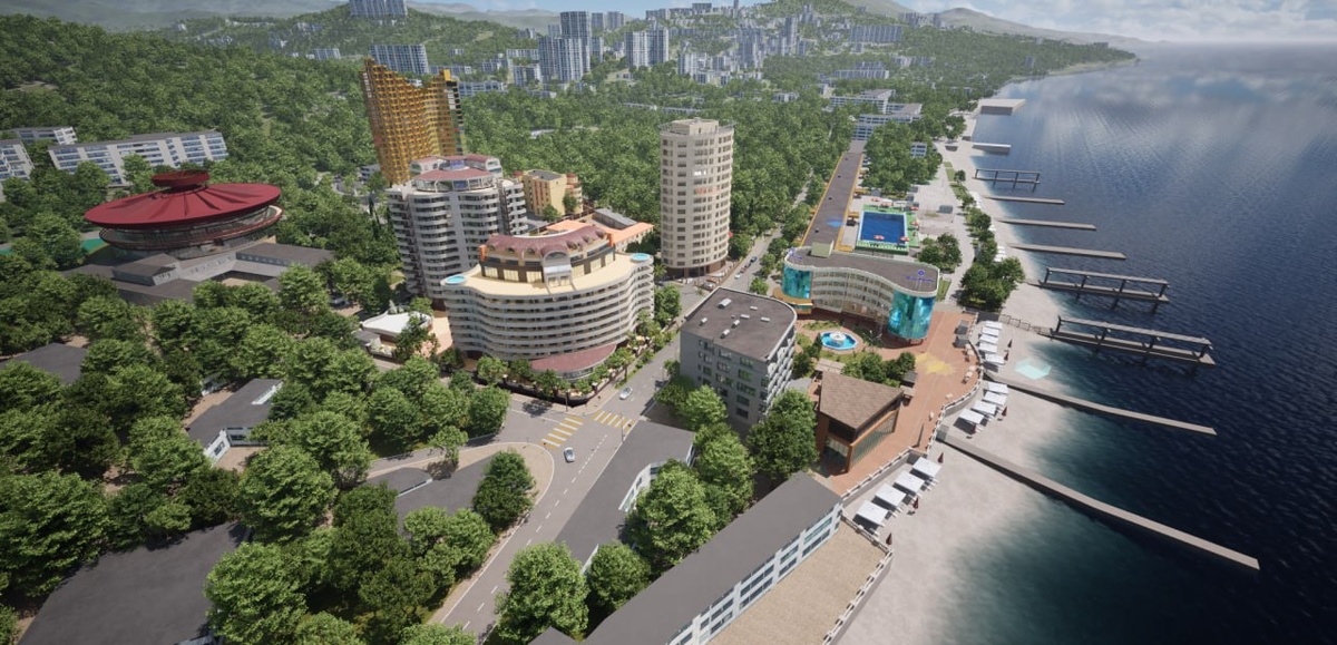 Рендер из 3D-прогулки по Сочи