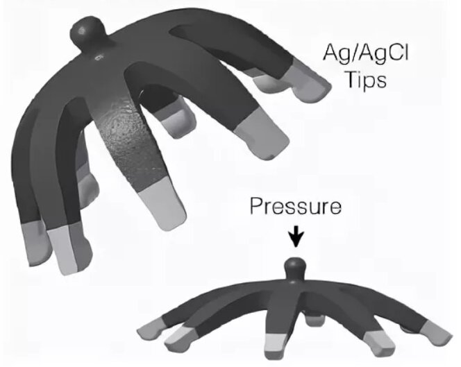 Example of a "dry" electrode