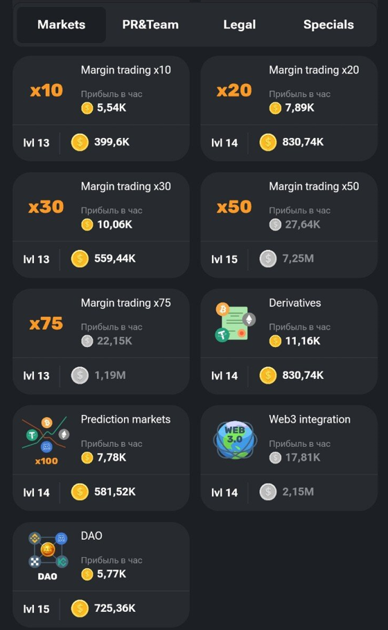 Как открыть карточку margin trading x75