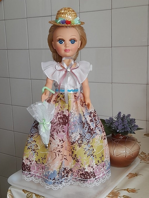 Соломенная шляпка для куклы Анастасии. Летний образ "Июльское марево трав". Июль, 2024. 