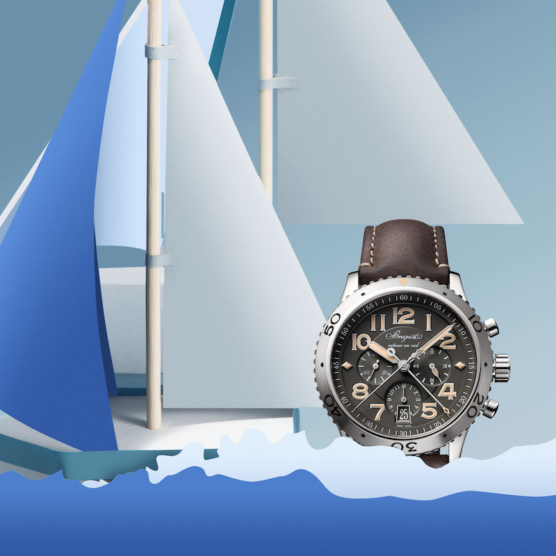 Хронограф Breguet Type XXI в 42 мм корпусе из стали с функцией Flyback, датой и указателем день/ночь