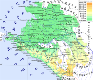 Карта Краснодарского края
