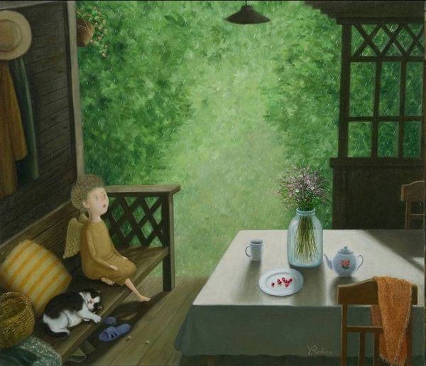 Валентин Губарев "Летний дождь". Источник https://vk.com/wall-133050510_2840