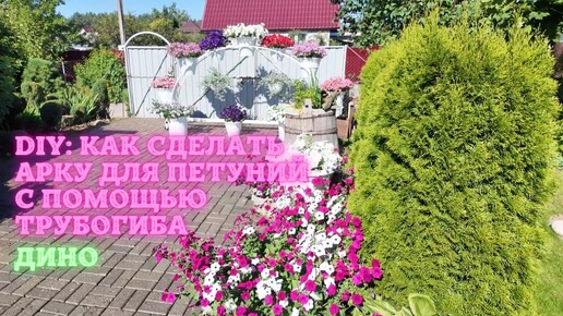 Садовые DIY проекты: арка для петуний с использованием трубогиба Дино