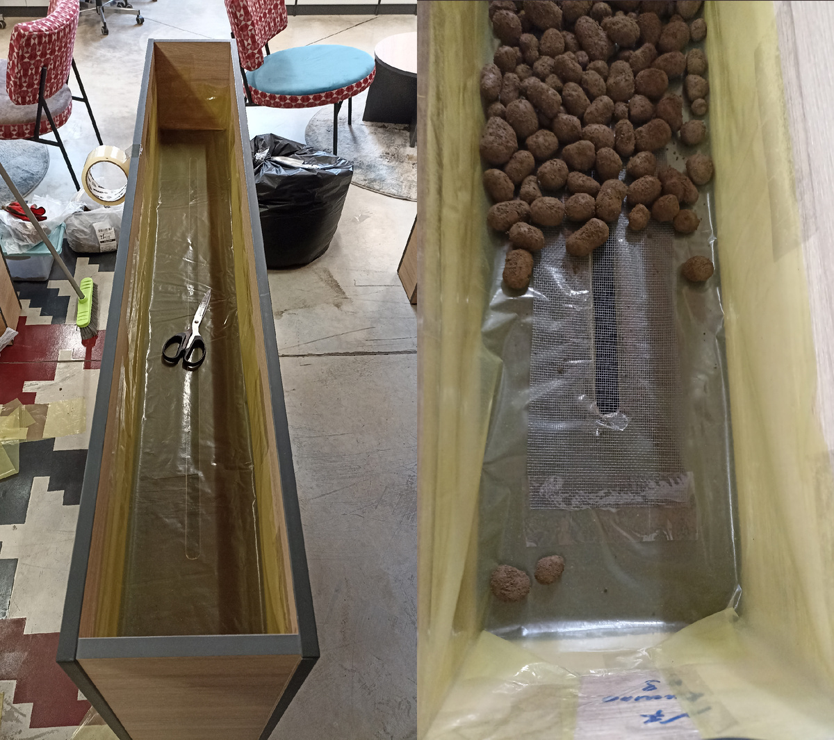 Подготовка ящиков с защитой от случайной влаги и при этом максимально пропускающая воздух