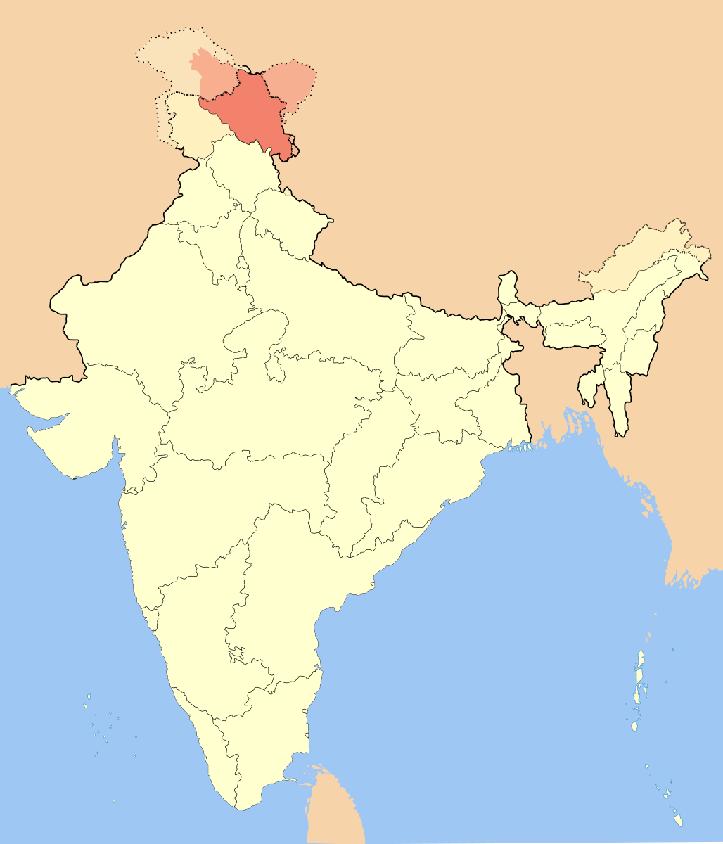 Местность Ладакх на карте Индии.  фото: картинки  яндекса.