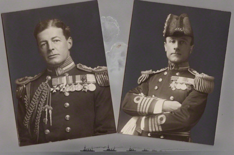 Адмиралы Дэвид Ричард Битти, 1-й граф Битти и Дж. Р. Джеллико. Открытка по случаю Ютландского сражения