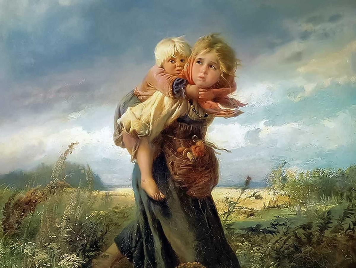 Иллюстрация: К.Е. Маковский «Дети, бегущие от грозы», 1872.