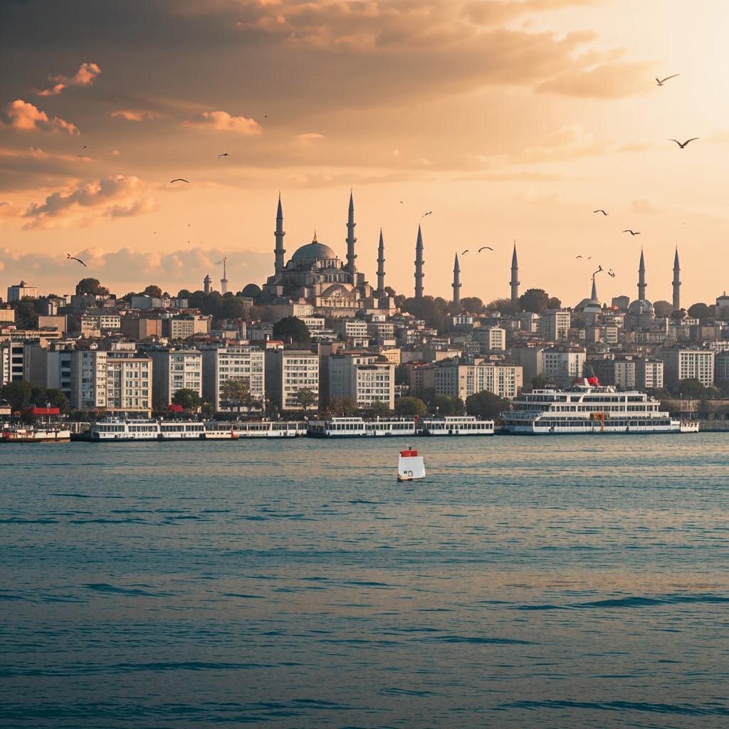 Панорамный вид на Стамбул.