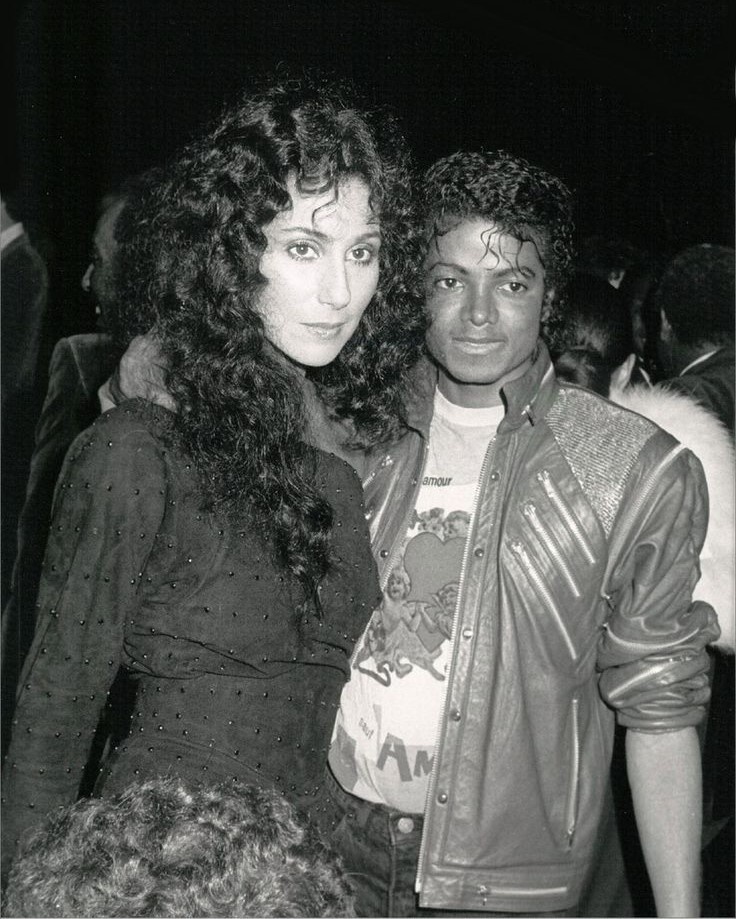 Певица Шер и король поп-музыки Майкл Джексон в клубе Studio 54