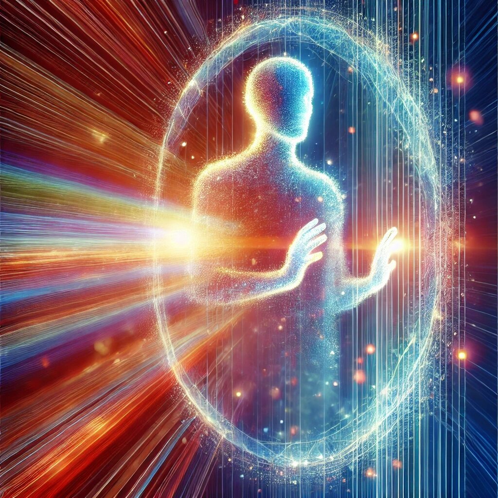 Второе Изображение невидимых границ вокруг человека, символизирующее личные границы и их защиту.