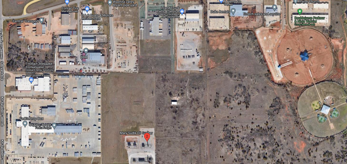 Геометка на месте скважины