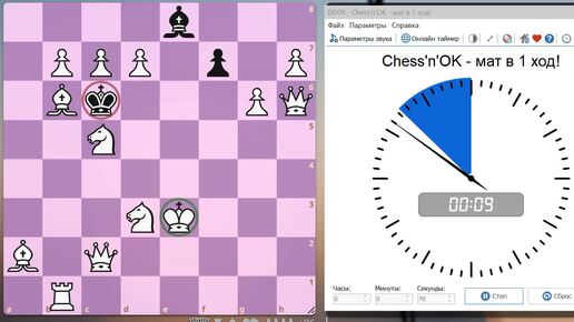 Шахматы, мат в 1 (всего один!) ход черному монарху - ставим М1 за минутку и бежим дальше покорять шахматную науку. Ответ покажу позже