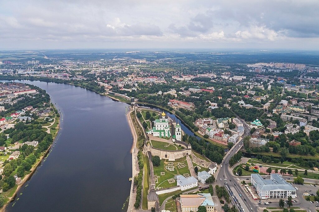 Вид на Псков с воздуха. Автор: А. Savin