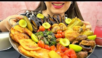 АСМР МУКБАНГ // Азербайджанская кухня Сачичи – очень вкусное блюдо. ЗВУКИ ПОЕДАНИЯ
