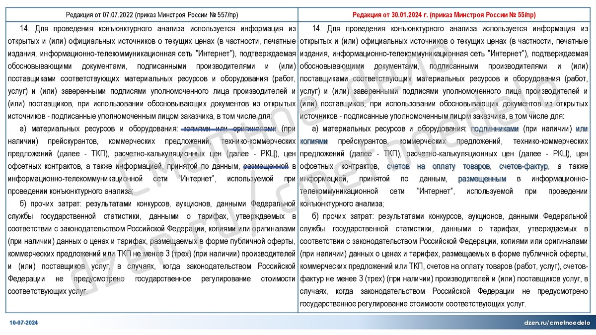 Откорректирован второй абзац пункта 14 Методики 421/пр