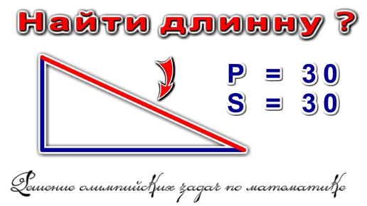 Решение невозможной Олимпийской задачи на Нахождение гипотенузы Math Class Can you solve this