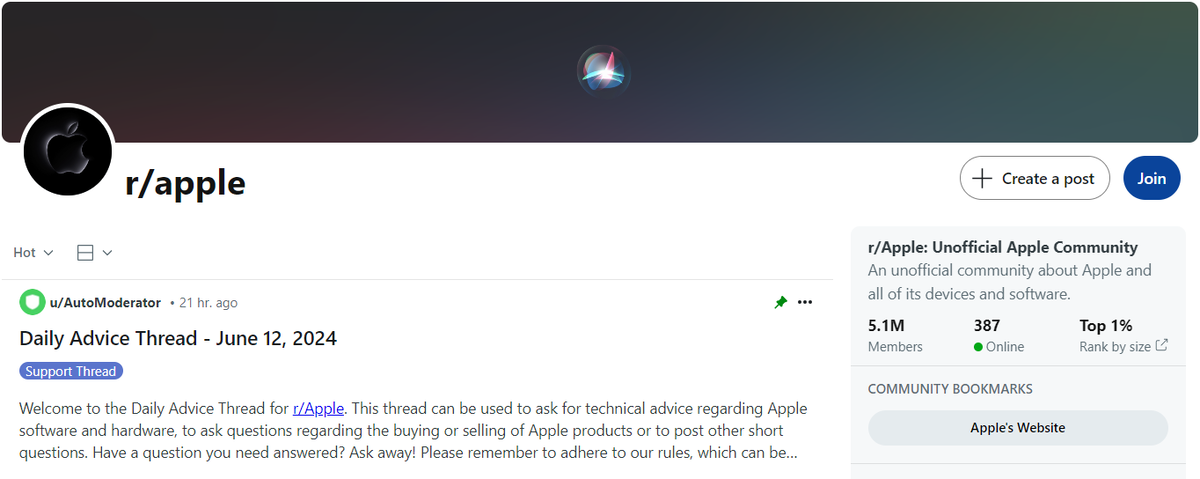 Группа юзеров Apple на Reddit. Этот бренд обладает, пожалуй, самым многочисленным сообществом сторонников