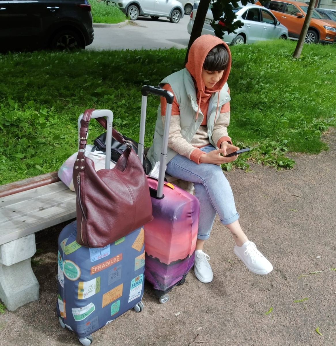 Надела на себя все, что было из тёплых вещей