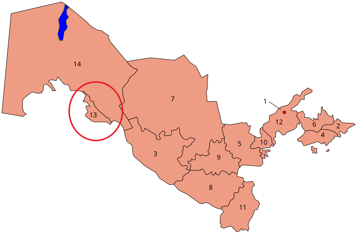 Хорезмийский вилоят Узбекистана