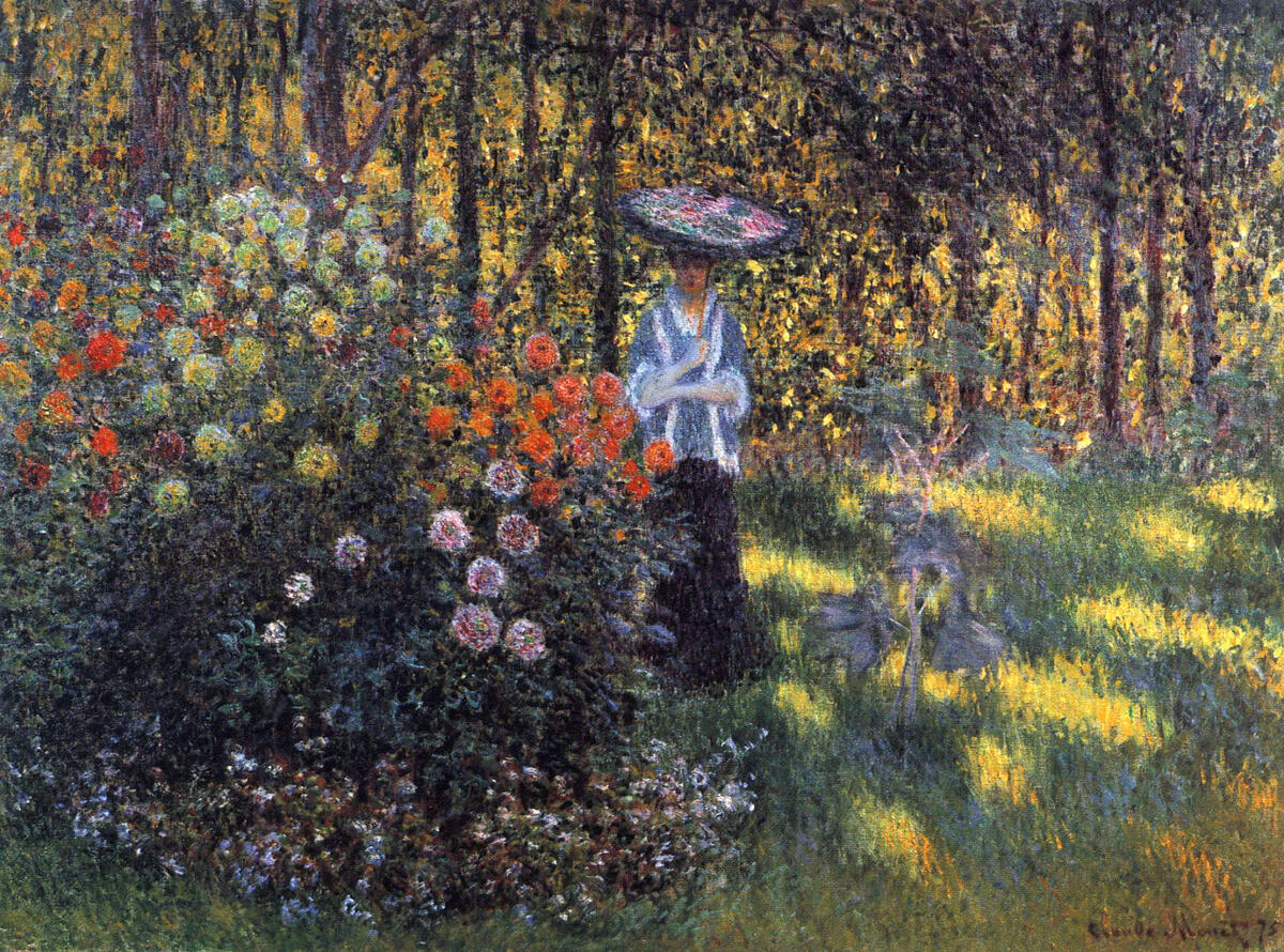 Клод Оскар Моне – Женщина с зонтиком в саду в Аржантее