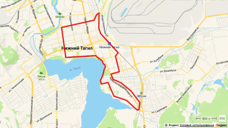 Примерный периметр отключений / Иллюстрация: Яндекс.Карты