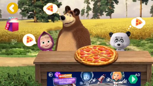 Мультфильм Игра для малышей Маша и Медведь 🐻🍬🥳 Пицца 🍕 🍕 🍕 🍕 🍕 🍕 🍕 🍕